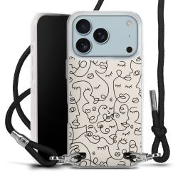 New Carry Case Transparent Stoff schwarz/silber