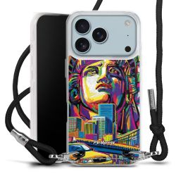 New Carry Case Transparent Stoff schwarz/silber