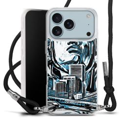 New Carry Case Transparent Stoff schwarz/silber