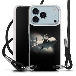 New Carry Case Transparent Stoff schwarz/silber