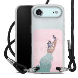 New Carry Case Transparent Stoff schwarz/silber