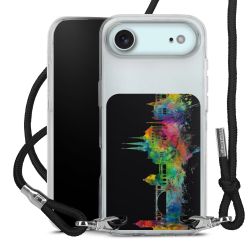 New Carry Case Transparent Stoff schwarz/silber