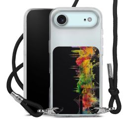 New Carry Case Transparent Stoff schwarz/silber