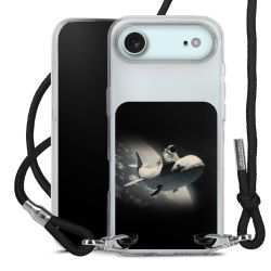 New Carry Case Transparent Stoff schwarz/silber