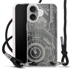 New Carry Case Transparent Stoff schwarz/silber