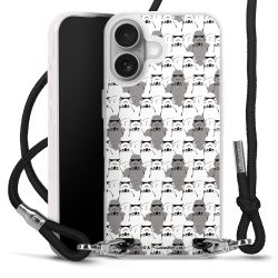 New Carry Case Transparent Stoff schwarz/silber