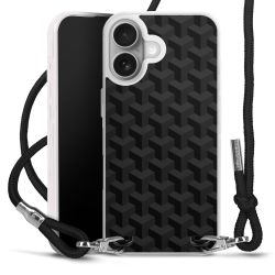 New Carry Case Transparent Stoff schwarz/silber