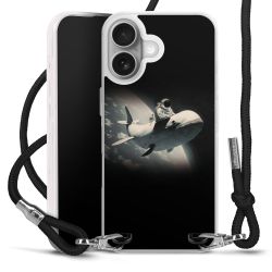 New Carry Case Transparent Stoff schwarz/silber