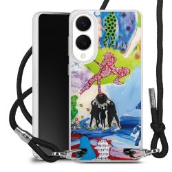 New Carry Case Transparent Stoff schwarz/silber