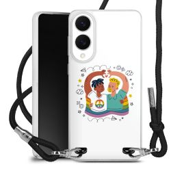 New Carry Case Transparent Stoff schwarz/silber