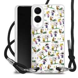 New Carry Case Transparent Stoff schwarz/silber