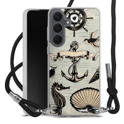 New Carry Case Transparent Stoff schwarz/silber