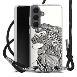 New Carry Case Transparent Stoff schwarz/silber