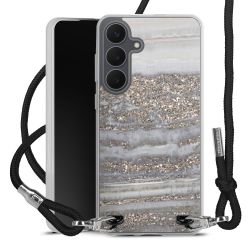 New Carry Case Transparent Stoff schwarz/silber