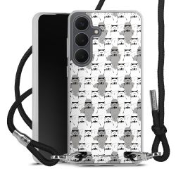 New Carry Case Transparent Stoff schwarz/silber