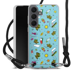 New Carry Case Transparent Stoff schwarz/silber