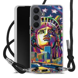 New Carry Case Transparent Stoff schwarz/silber