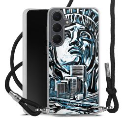 New Carry Case Transparent Stoff schwarz/silber