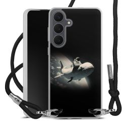 New Carry Case Transparent Stoff schwarz/silber