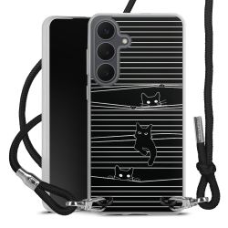 New Carry Case Transparent Stoff schwarz/silber