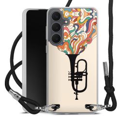 New Carry Case Transparent Stoff schwarz/silber