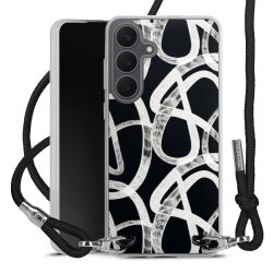 New Carry Case Transparent Stoff schwarz/silber