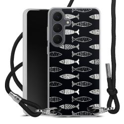 New Carry Case Transparent Stoff schwarz/silber