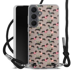 New Carry Case Transparent Stoff schwarz/silber