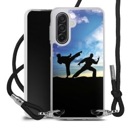 New Carry Case Transparent Stoff schwarz/silber