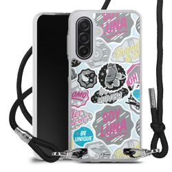 New Carry Case Transparent Stoff schwarz/silber