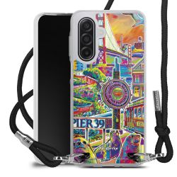 New Carry Case Transparent Stoff schwarz/silber