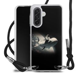 New Carry Case Transparent Stoff schwarz/silber