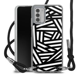 New Carry Case Transparent Stoff schwarz/silber