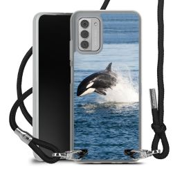 New Carry Case Transparent Stoff schwarz/silber