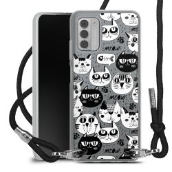 New Carry Case Transparent Stoff schwarz/silber