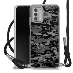 New Carry Case Transparent Stoff schwarz/silber