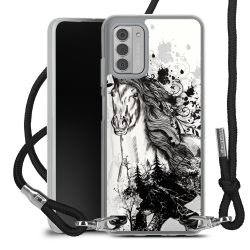 New Carry Case Transparent Stoff schwarz/silber