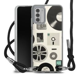 New Carry Case Transparent Stoff schwarz/silber