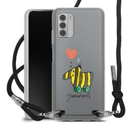 New Carry Case Transparent Stoff schwarz/silber