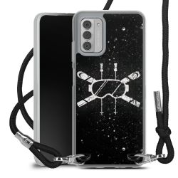 New Carry Case Transparent Stoff schwarz/silber