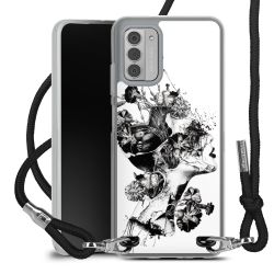 New Carry Case Transparent Stoff schwarz/silber