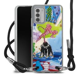 New Carry Case Transparent Stoff schwarz/silber