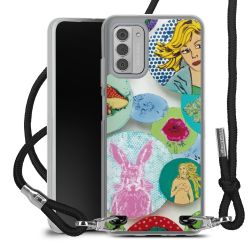 New Carry Case Transparent Stoff schwarz/silber