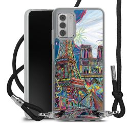 New Carry Case Transparent Stoff schwarz/silber