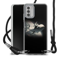 New Carry Case Transparent Stoff schwarz/silber