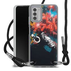 New Carry Case Transparent Stoff schwarz/silber