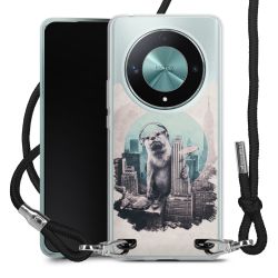 New Carry Case Transparent Stoff schwarz/silber