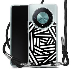 New Carry Case Transparent Stoff schwarz/silber