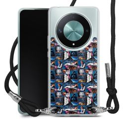 New Carry Case Transparent Stoff schwarz/silber