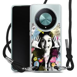 New Carry Case Transparent Stoff schwarz/silber